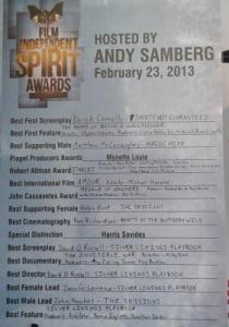 spirit awards 2013 - And the winners are... (2)