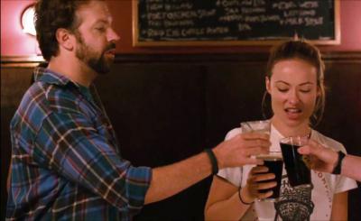 Drinking Buddies Trailer: Jake Johnson and Olivia Wilde Sitting in a Brewery