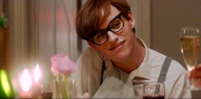 Eddie Redmayne as "Stephen Hawking" in "The Theory of Everything"