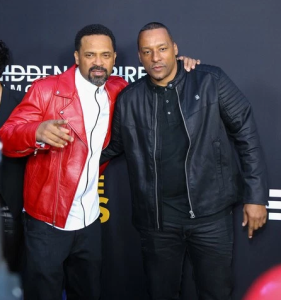 Mike Epps and Director, Deon Taylor at the premiere of MEET THE BLACKS. 