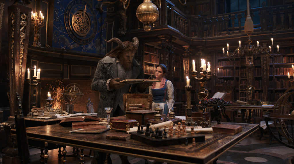 Dan Stevens as the Beast and Emma Watson as Belle in Disney's live-action BEAUTY AND THE BEAST.